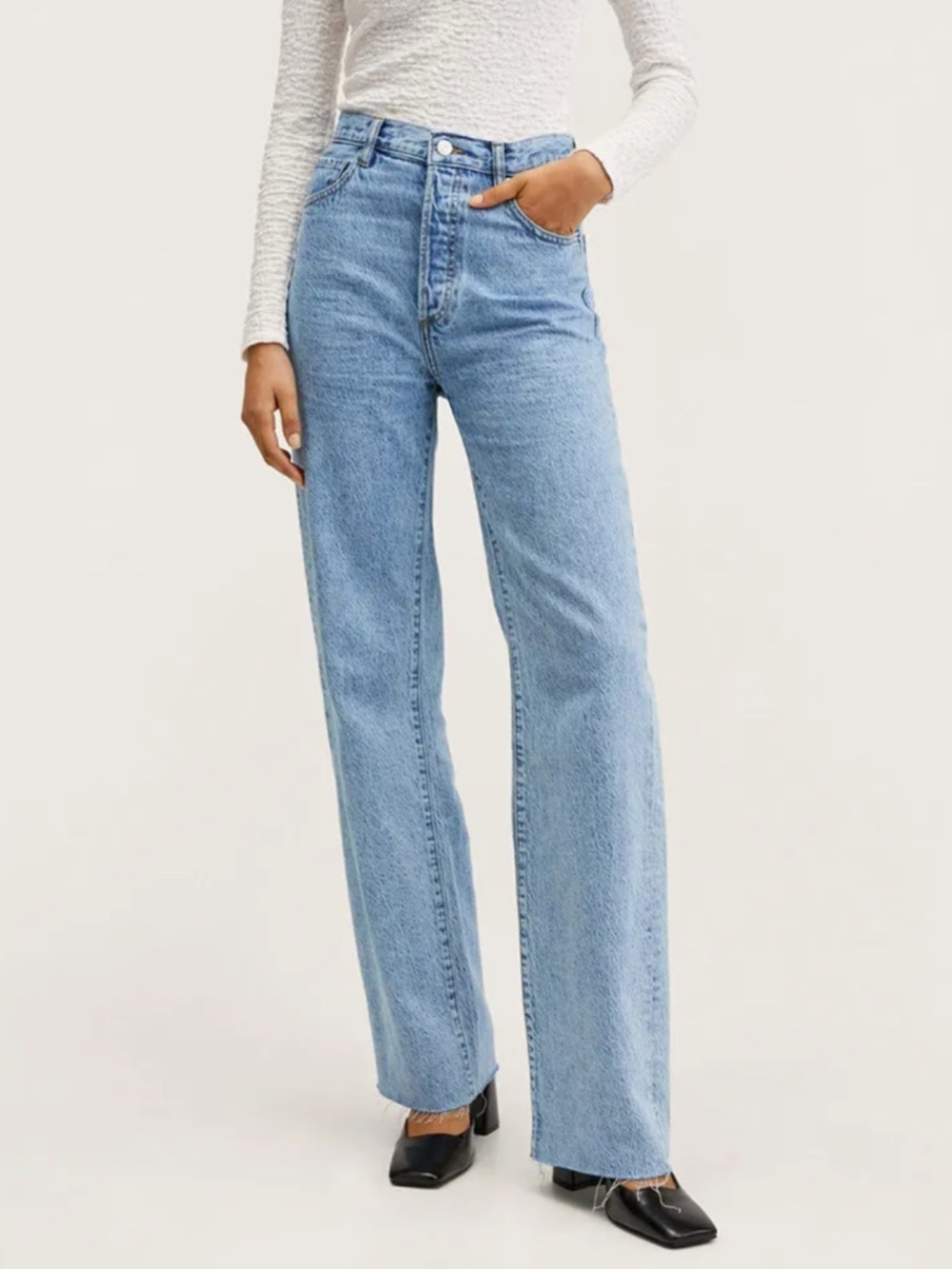 Mango Nora Wide Leg Jeans